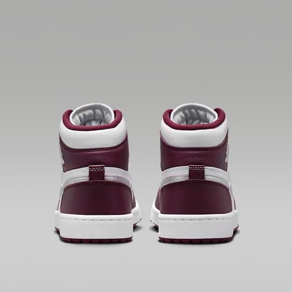 Air Jordan 1 High G Men’s size 14 Golf shoes. White/Bordeaux/Metallic Silver - Picture 4 of 8